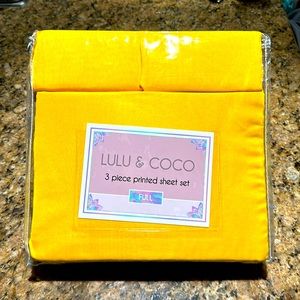 LULU & COCO Bright Yellow - 3 Piece Sheet Set